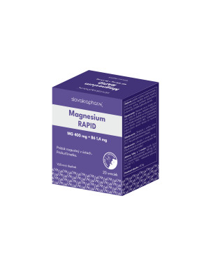 Slovakiapharm Magnesium RAPID prášok rozpustný v ústach, príchuť limetka, vrecká 20 ks