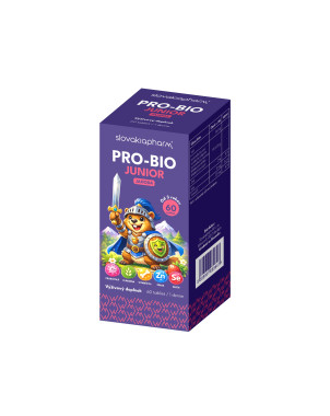 Slovakiapharm PRO-BIO JUNIOR tablety príchuť jahoda 60 ks