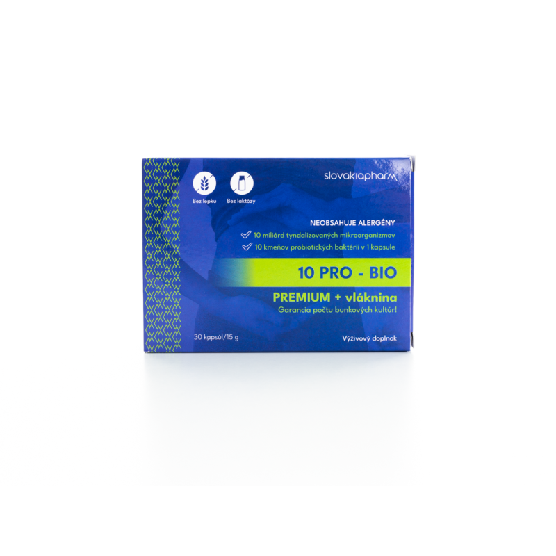 Slovakiapharm 10 PRO - BIO PREMIUM + vláknina kapsuly 30 ks