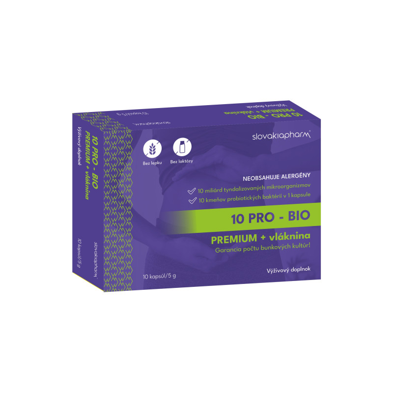 Slovakiapharm 10 PRO - BIO PREMIUM + vláknina kapsuly 10 ks